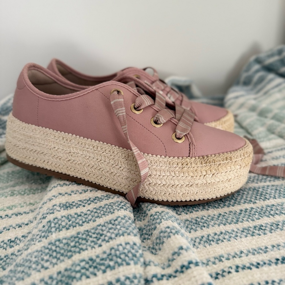Stylish Mauve Platform Espadrille Sneakers